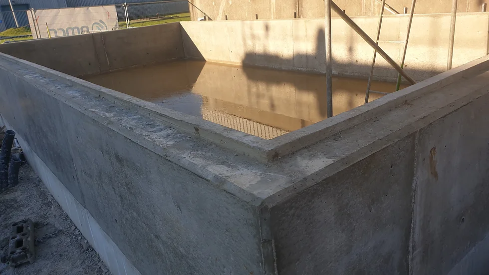Loftsome bridge water treatment - Bunded slabs